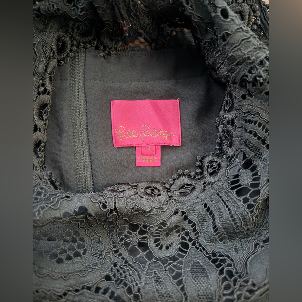 Lilly Pulitzer Black Lace Shift - Picture 3 of 3